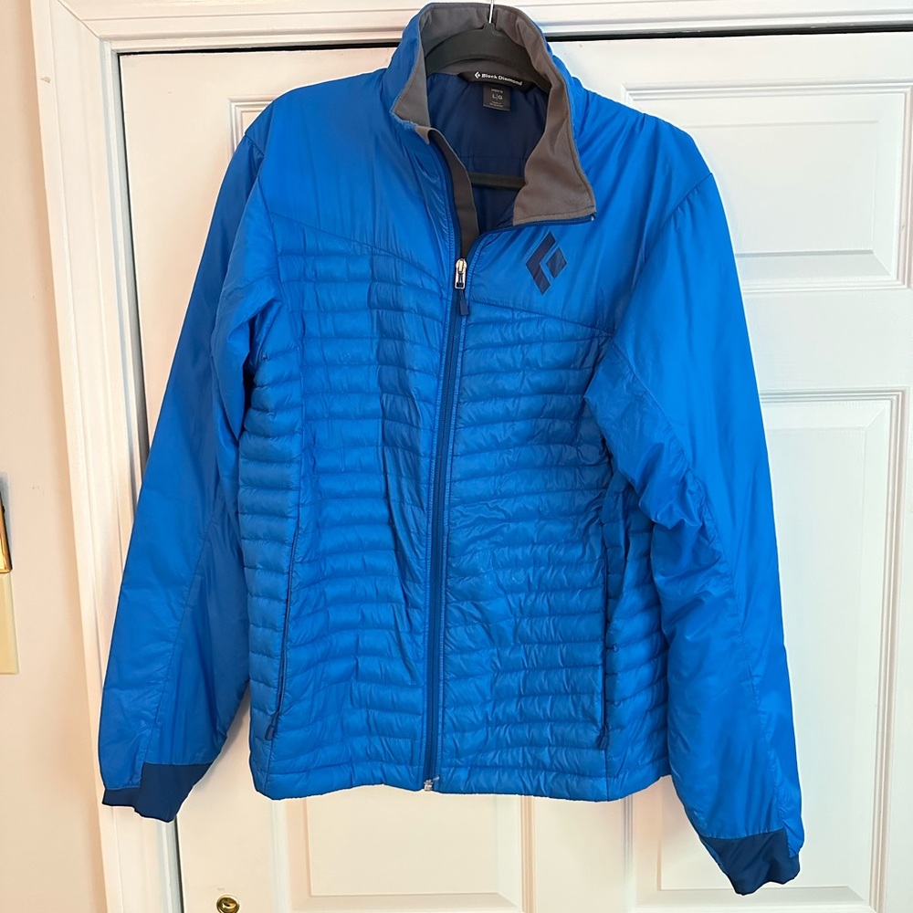 Black Diamond Blue Puffer Jacket